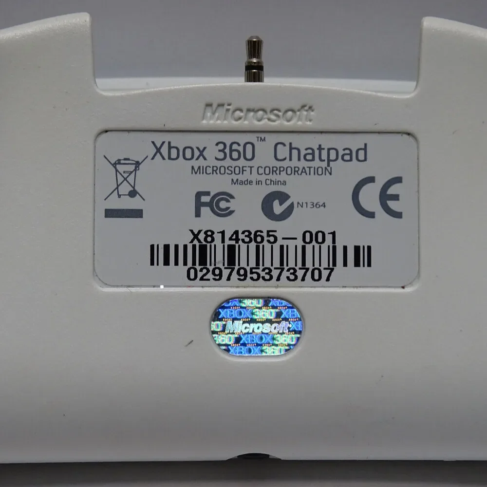 Official OEM Microsoft Xbox 360 Keyboard Chat Pad White OEM Cleaned